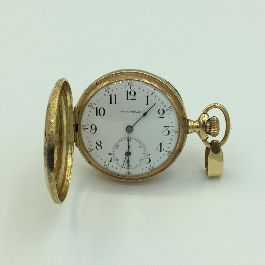 Waltham 14K Yellow Gold Hunting Case Sidewinder Ladies (1 of 6)