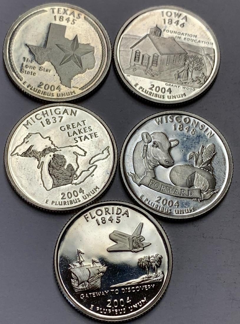 Lot of 5 - 2004-S Washington Silver Proof State (1 of 2)