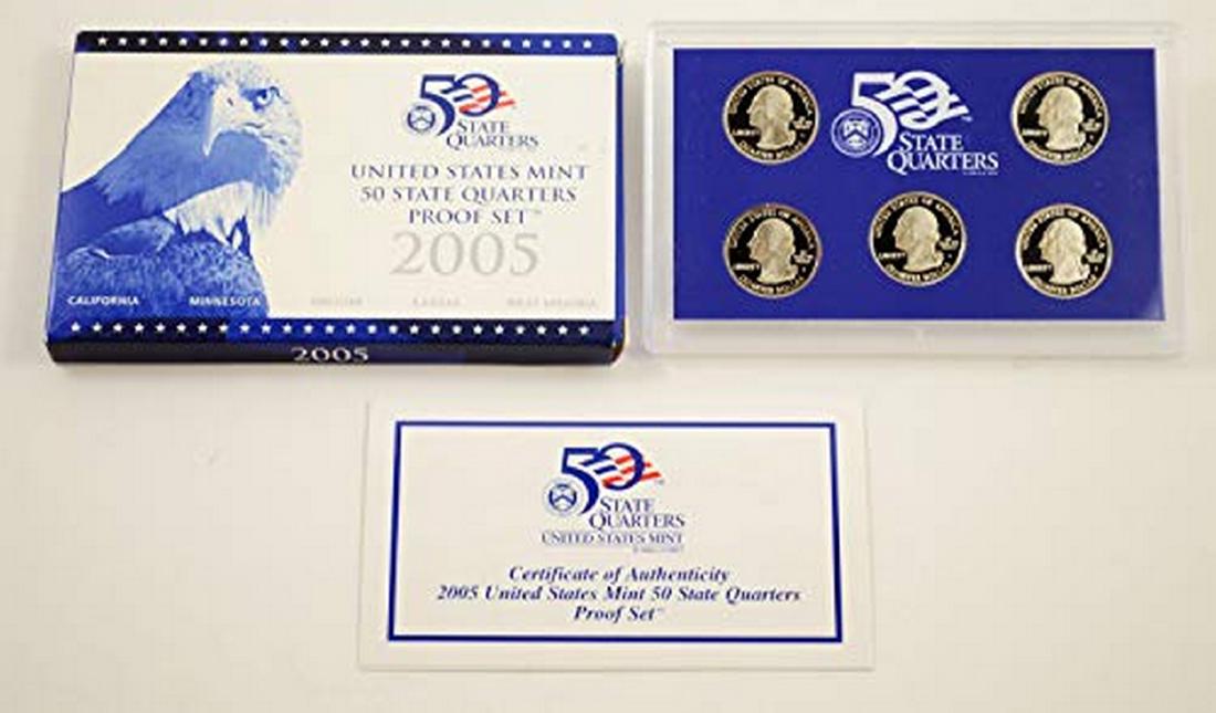 2005-S US Mint Quarter Proof Set in OGP & COA: 2005-S US Mint Quarter Proof Set in OGP & COA