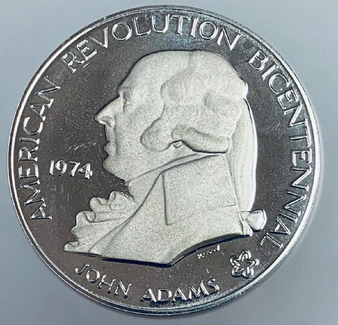 1974 John Adams Bicentennial American Revolution: 1974 John Adams Bicentennial American Revolution Commemorative Sterling Silver Medal Proof - Approx. Weight 1 oz