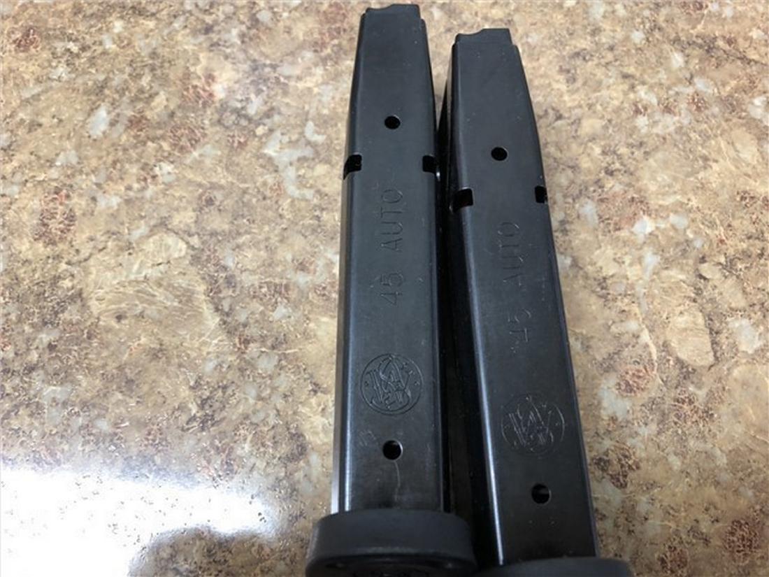 Smith & Wesson M&P45 Mags 10 rnds: These are 2 Smith & Wesson M&P45 magazines 10 rnds, good shape Please ask about questions or more pictures before bidding and we will try to answer them the best we can. If you are a local buyer, plea