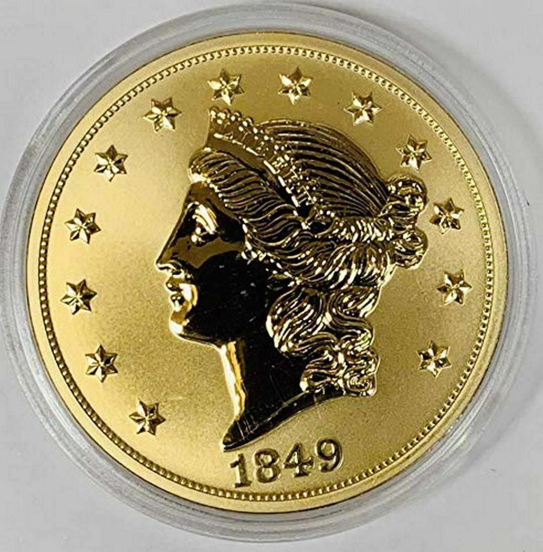 Tribute to 1849 Liberty Head Gold Double Eagle Copper: Tribute to 1849 Liberty Head Gold Double Eagle Copper Layered in 24K Gold American Mint