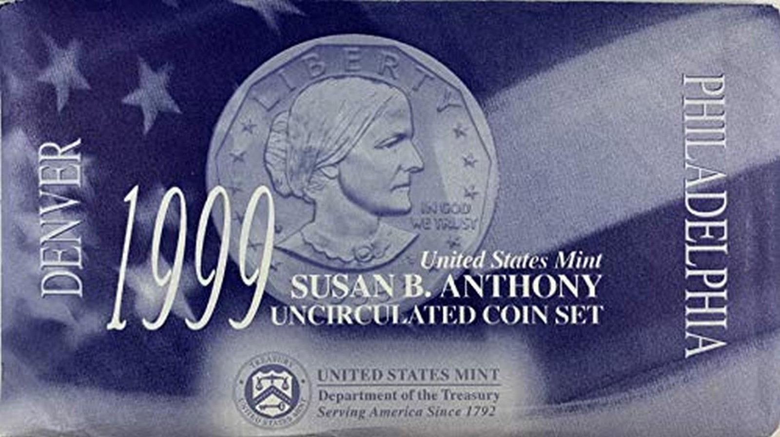 1999 P, D Susan B. Anthony US Mint Set Uncirculated: 1999 P, D Susan B. Anthony US Mint Set Uncirculated