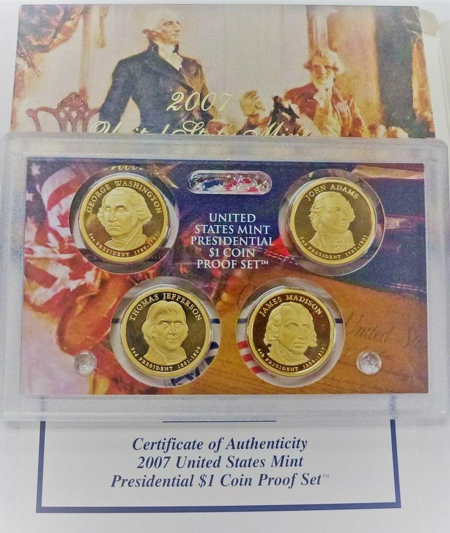 2007-S Presidential $1 Coin Proof Set in Original: 2007-S Presidential $1 Coin Proof Set in Original Government Packaging