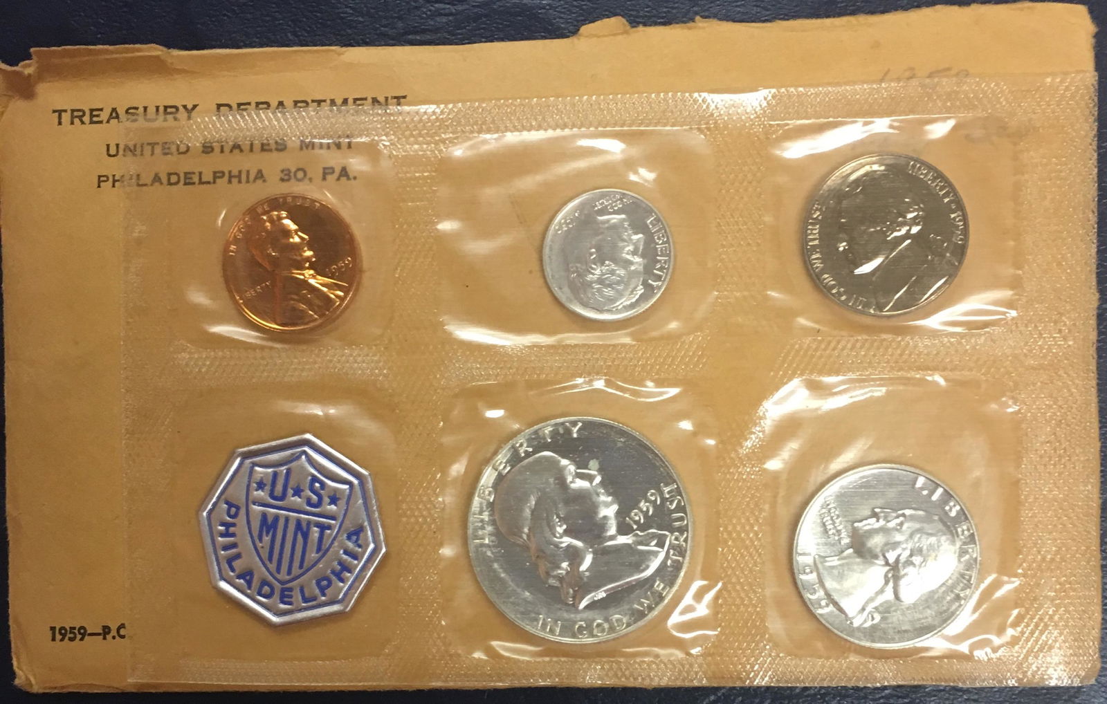 1959 P Silver Proof Set in Original Government Envelope (1 of 3)