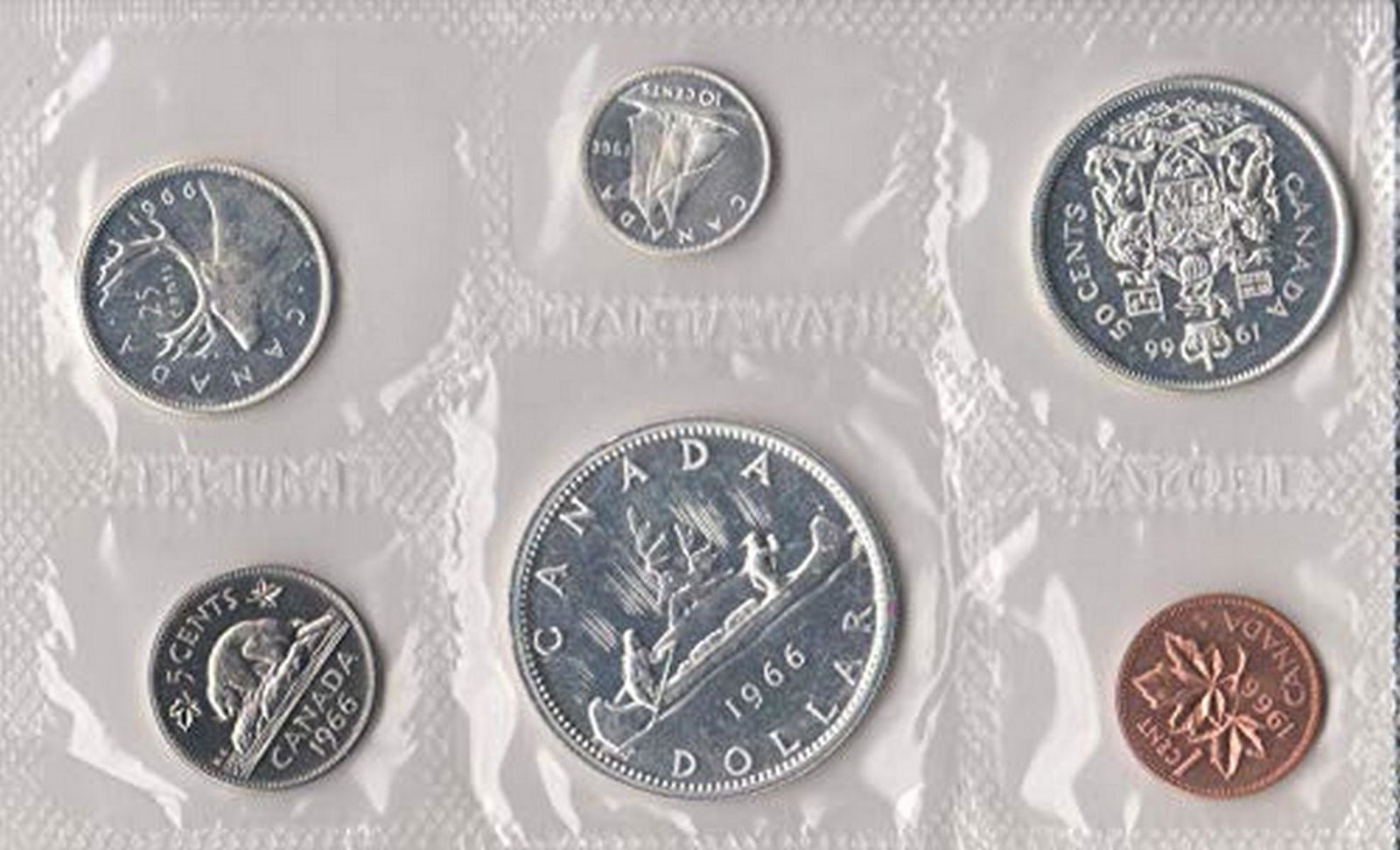 CA 1966 Canada Proof - Like 6 Coin Mint Set in Original (1 of 1)