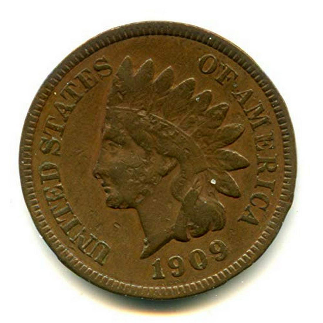 1909 Indian Head Cent Bronze Average Circulated Good to (1 of 1)