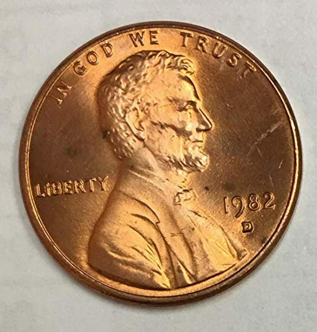 1982 D Small Date Zinc Lincoln Memorial Cent BU (1 of 1)