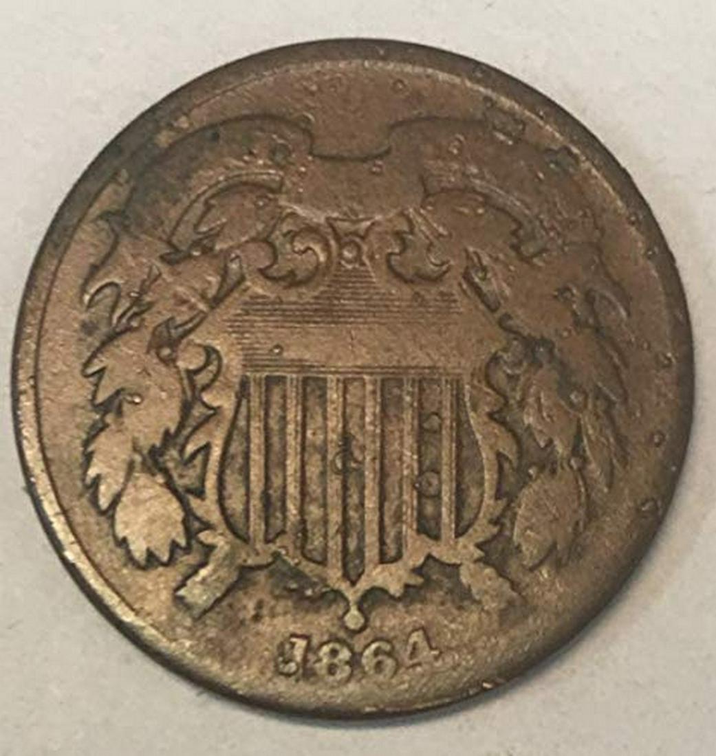 1864 Two-Cent Piece Large Motto 2c AG (1 of 1)