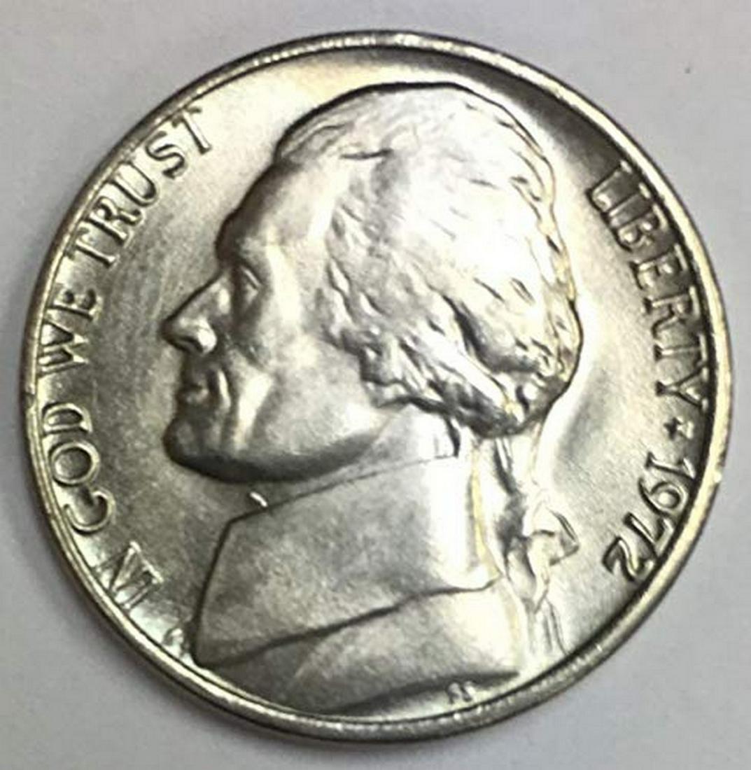 1972 P Jefferson Nickel Five-Cent Piece BU (1 of 1)