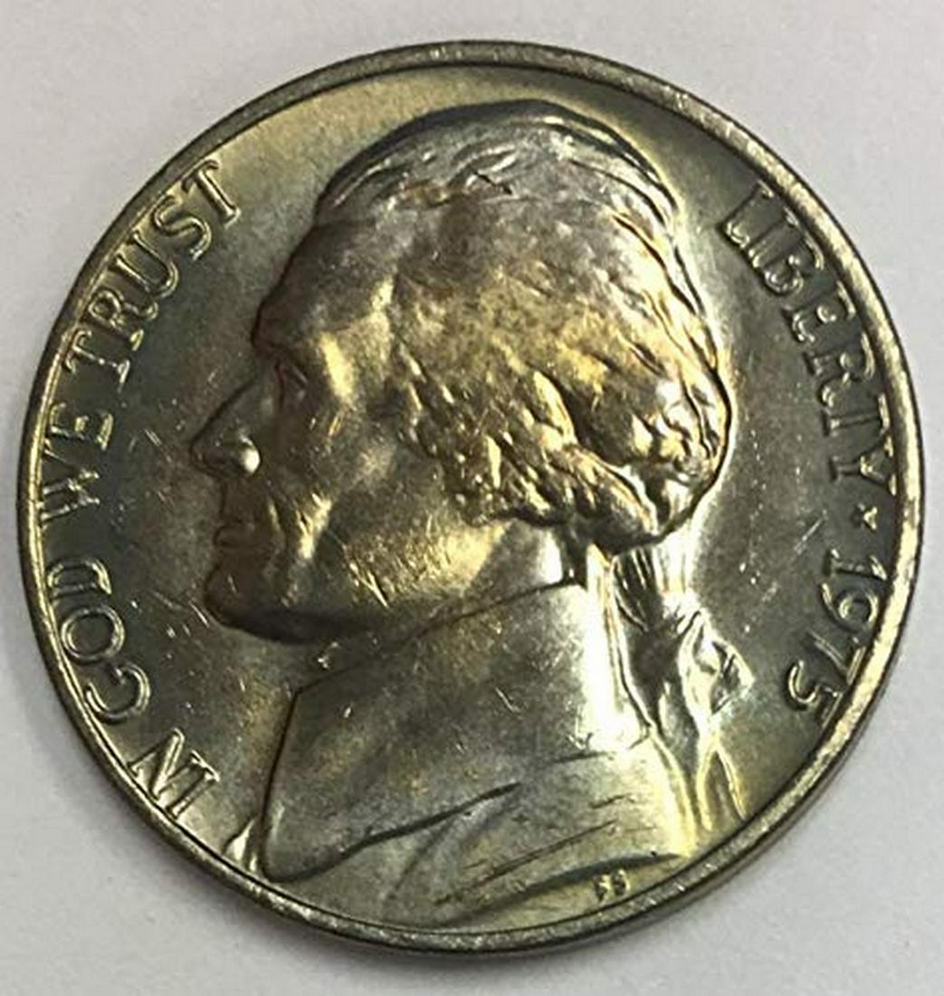1975 P Jefferson Nickel Five-Cent Piece BU (1 of 1)