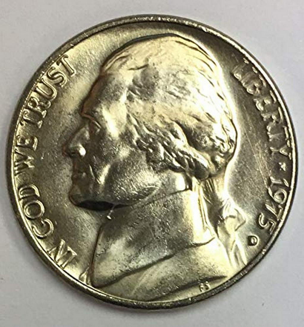 1975 D Jefferson Nickel Five-Cent Piece BU (1 of 1)