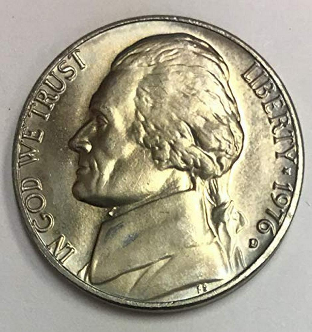 1976 D Jefferson Nickel Five-Cent Piece BU (1 of 1)