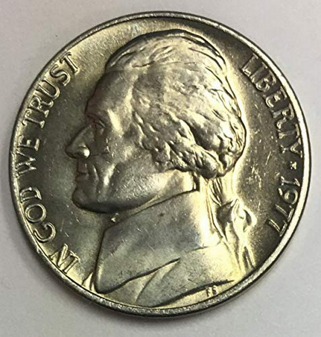 1977 P Jefferson Nickel Five-Cent Piece BU (1 of 1)