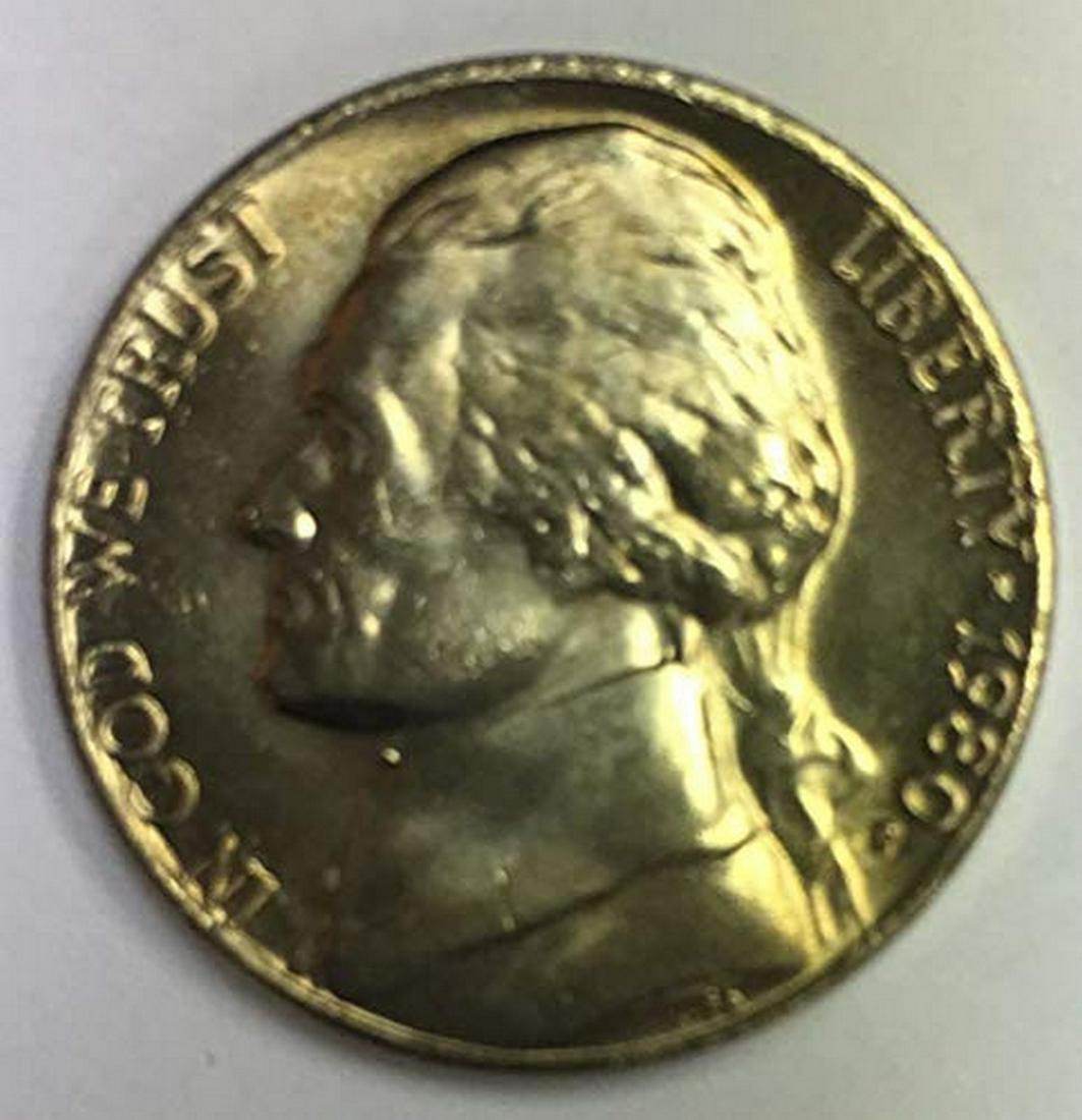 1980 P Jefferson Nickel Five-Cent Piece BU (1 of 1)