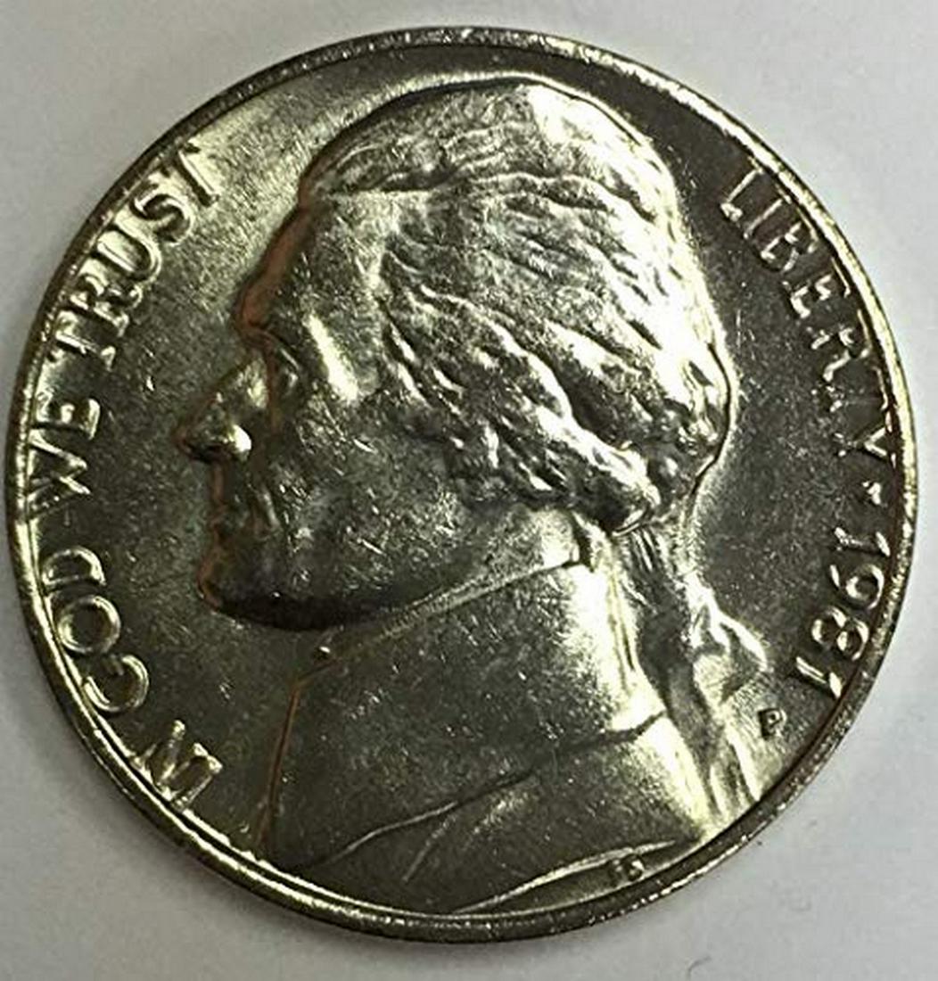 1981 P Jefferson Nickel Five-Cent Piece BU (1 of 1)