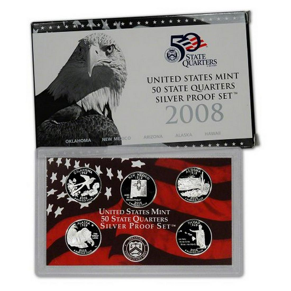 2008-S US Mint Silver State Quarter Proof Set in OGP & (1 of 4)