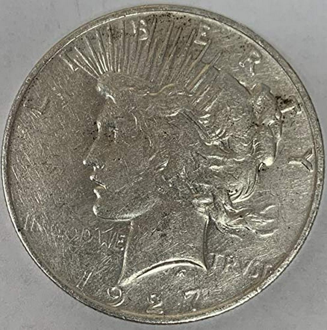 1927 D Peace Silver Dollar $1 XF/AU (1 of 1)
