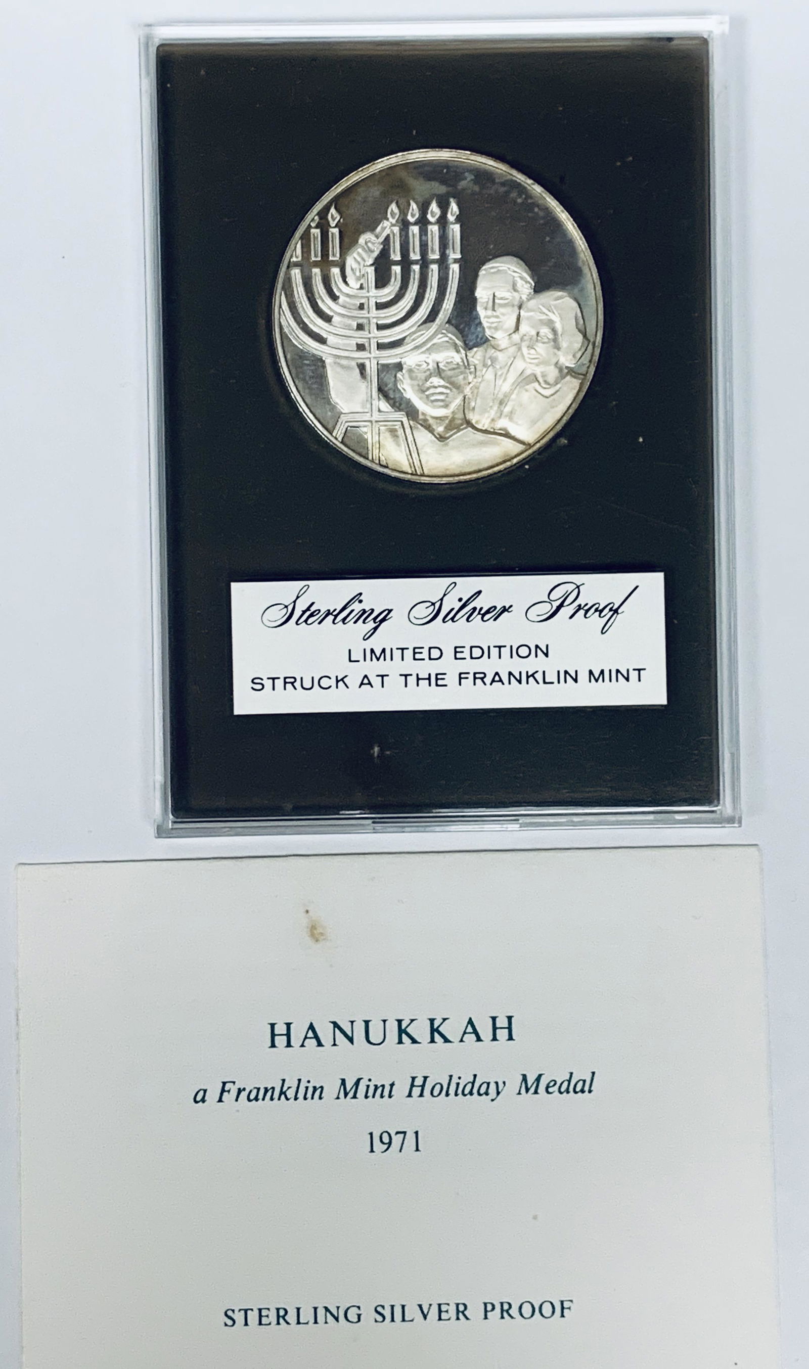 1971 Hanukkah a Franklin Mint Holiday Sterling Silver (1 of 4)