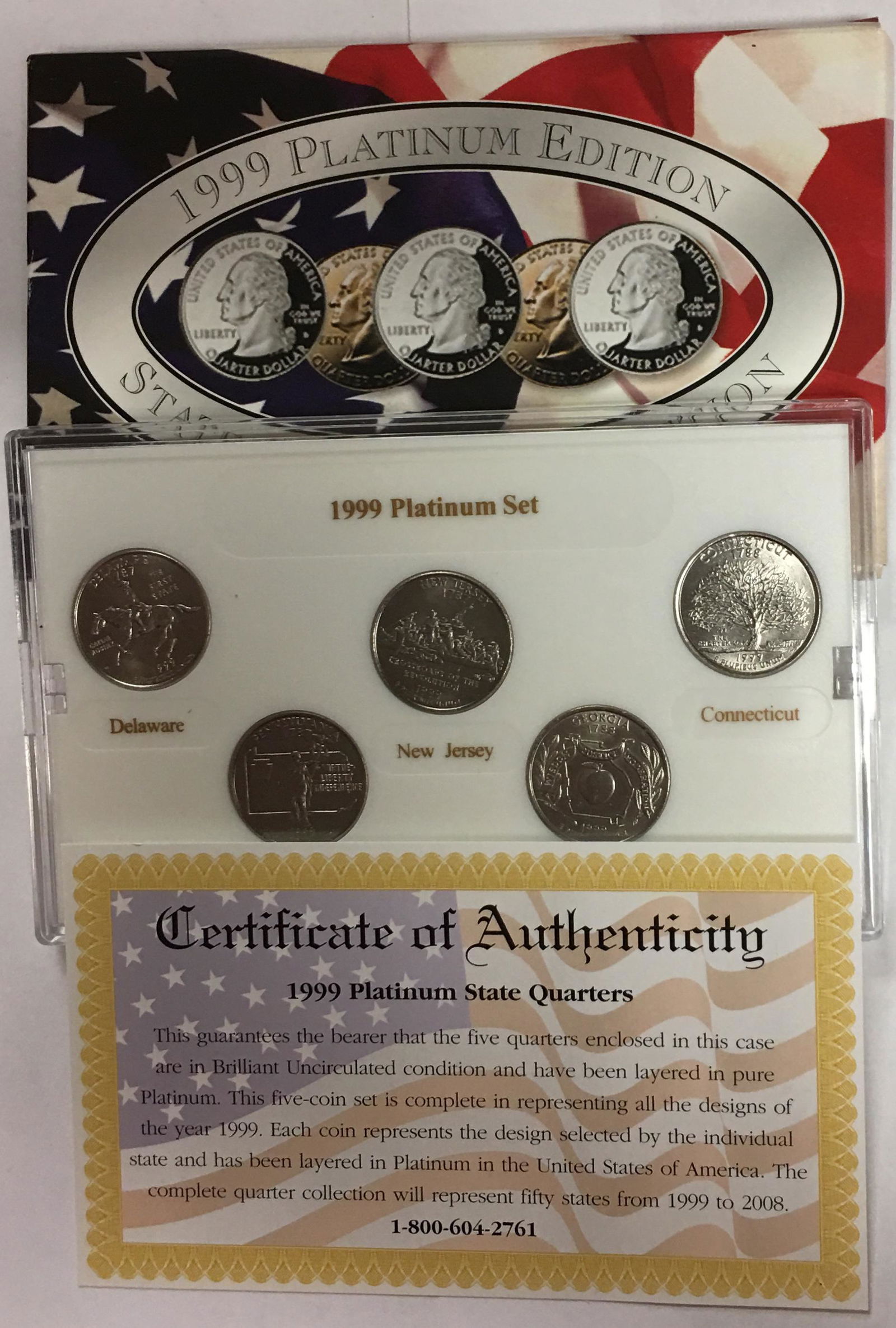 1999-P Platinum Edition State Quarter Collection w/Box (1 of 4)