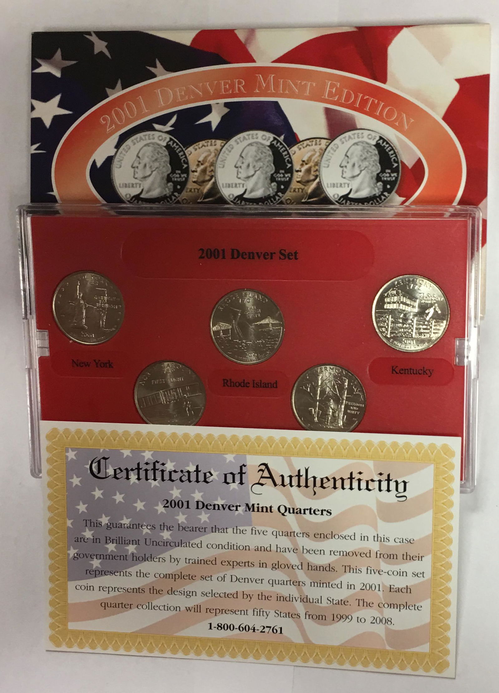 2001 D Denver Mint Edition State Quarter Collection (1 of 4)