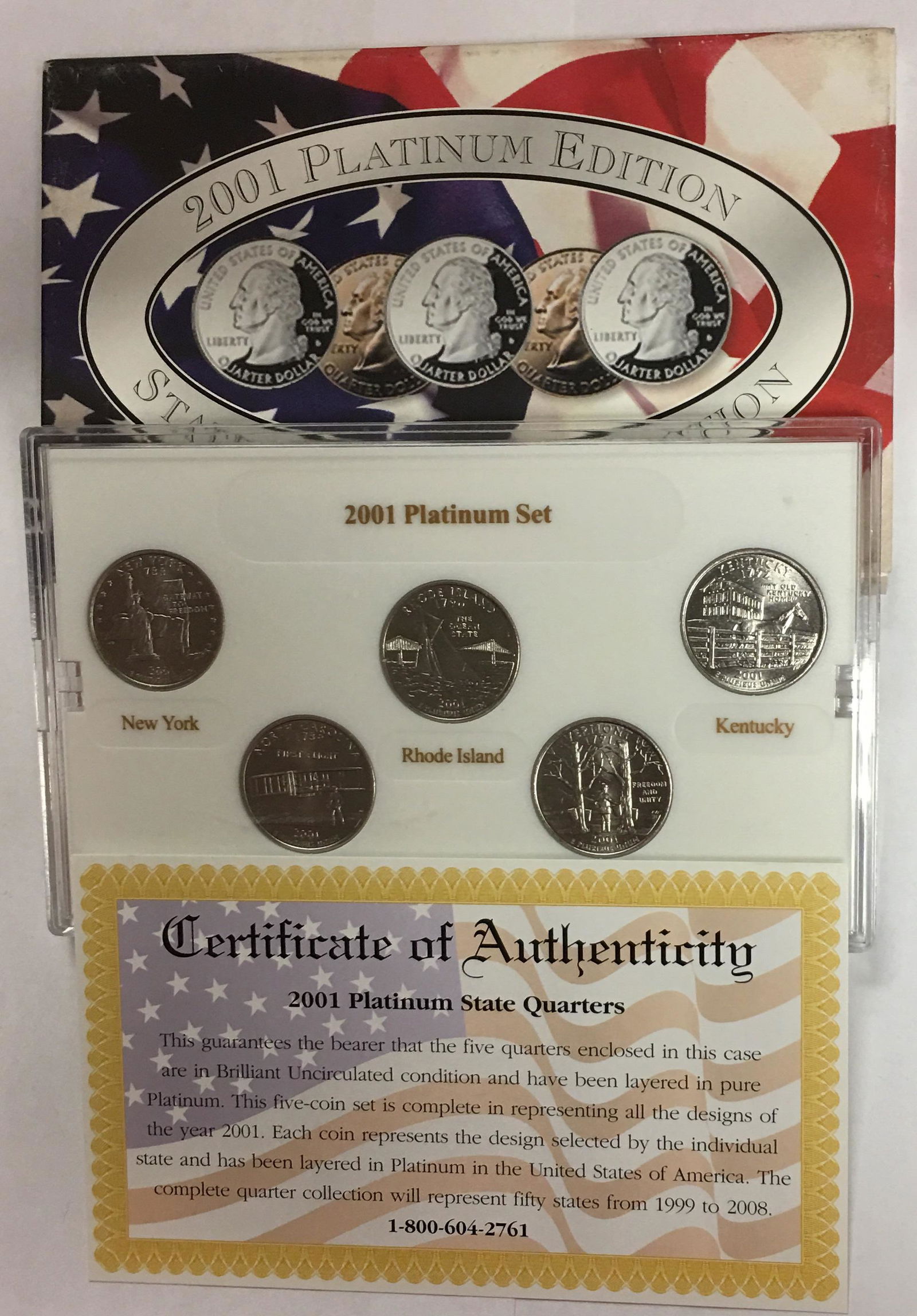 2001-P Platinum Edition State Quarter Collection w/Box (1 of 4)