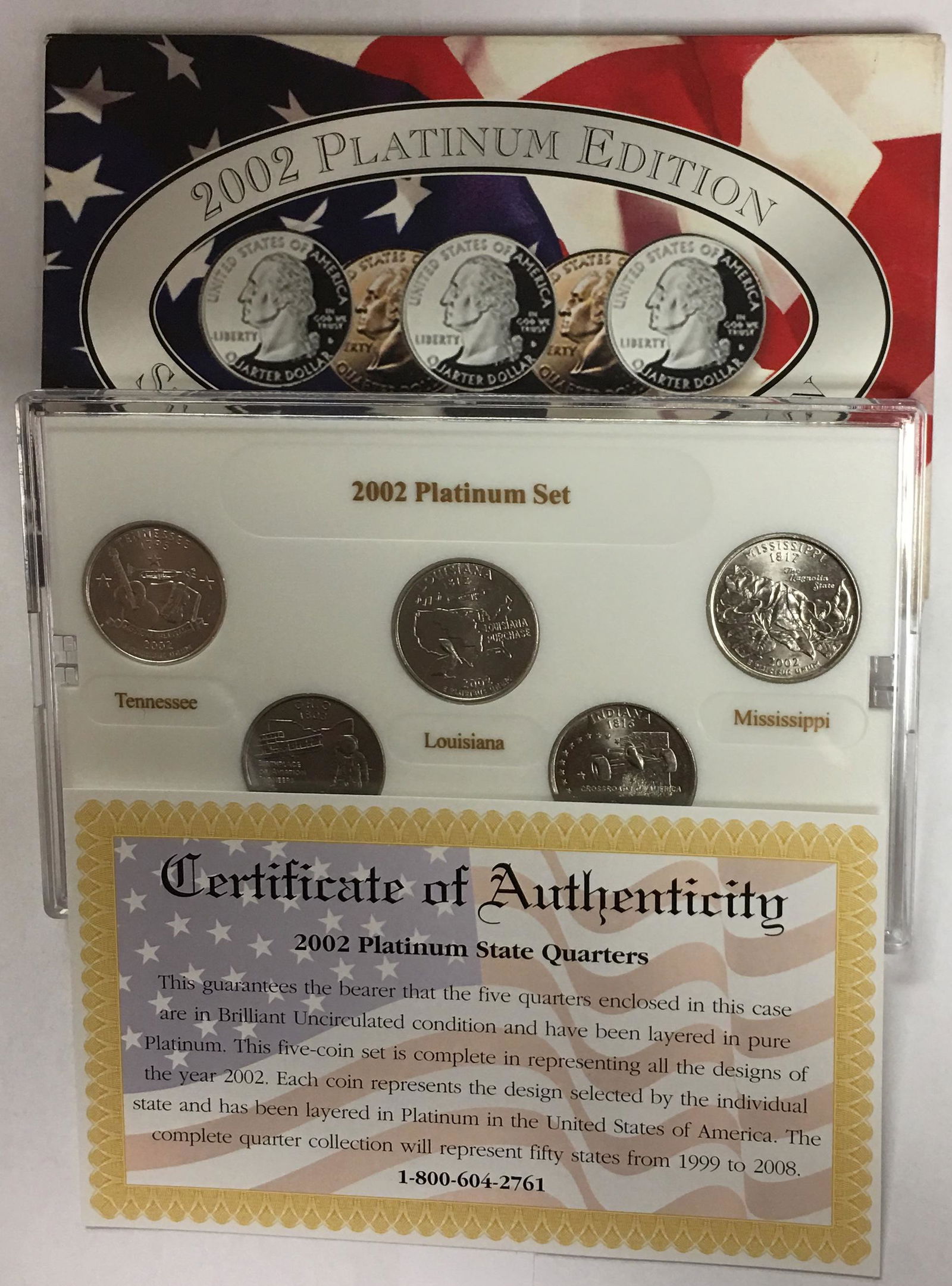 2002-P Platinum Edition State Quarter Collection w/Box (1 of 4)