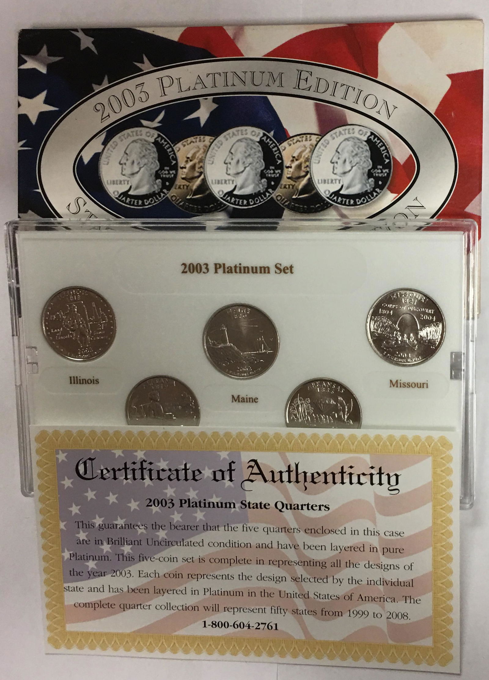 2003-P Platinum Edition State Quarter Collection w/Box (1 of 4)