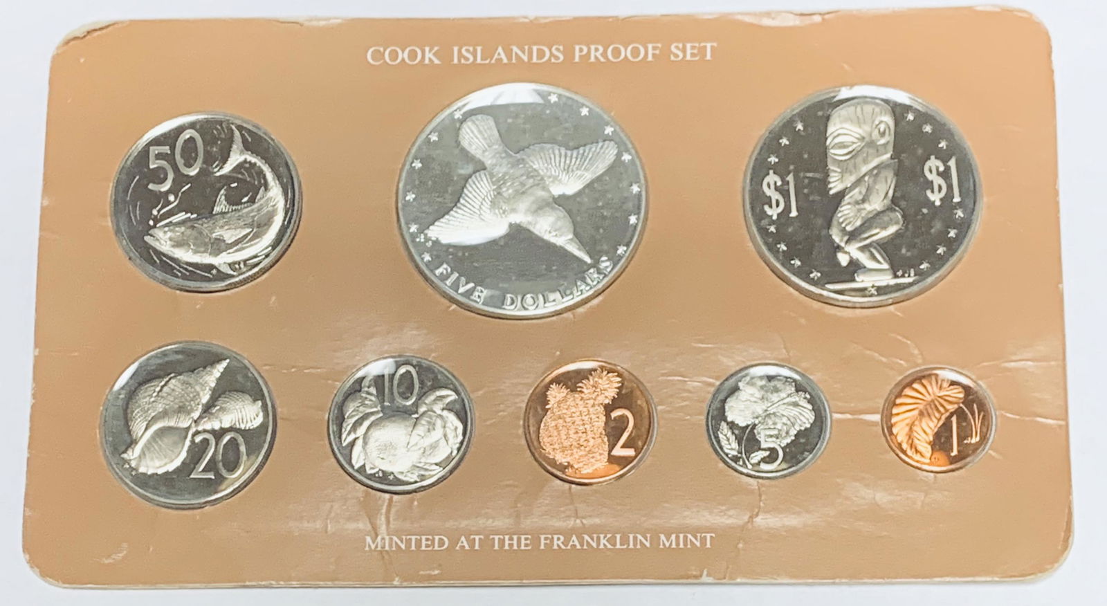 1976 Cook Islands Proof Set with Silver $5 No OGP, no (1 of 4)