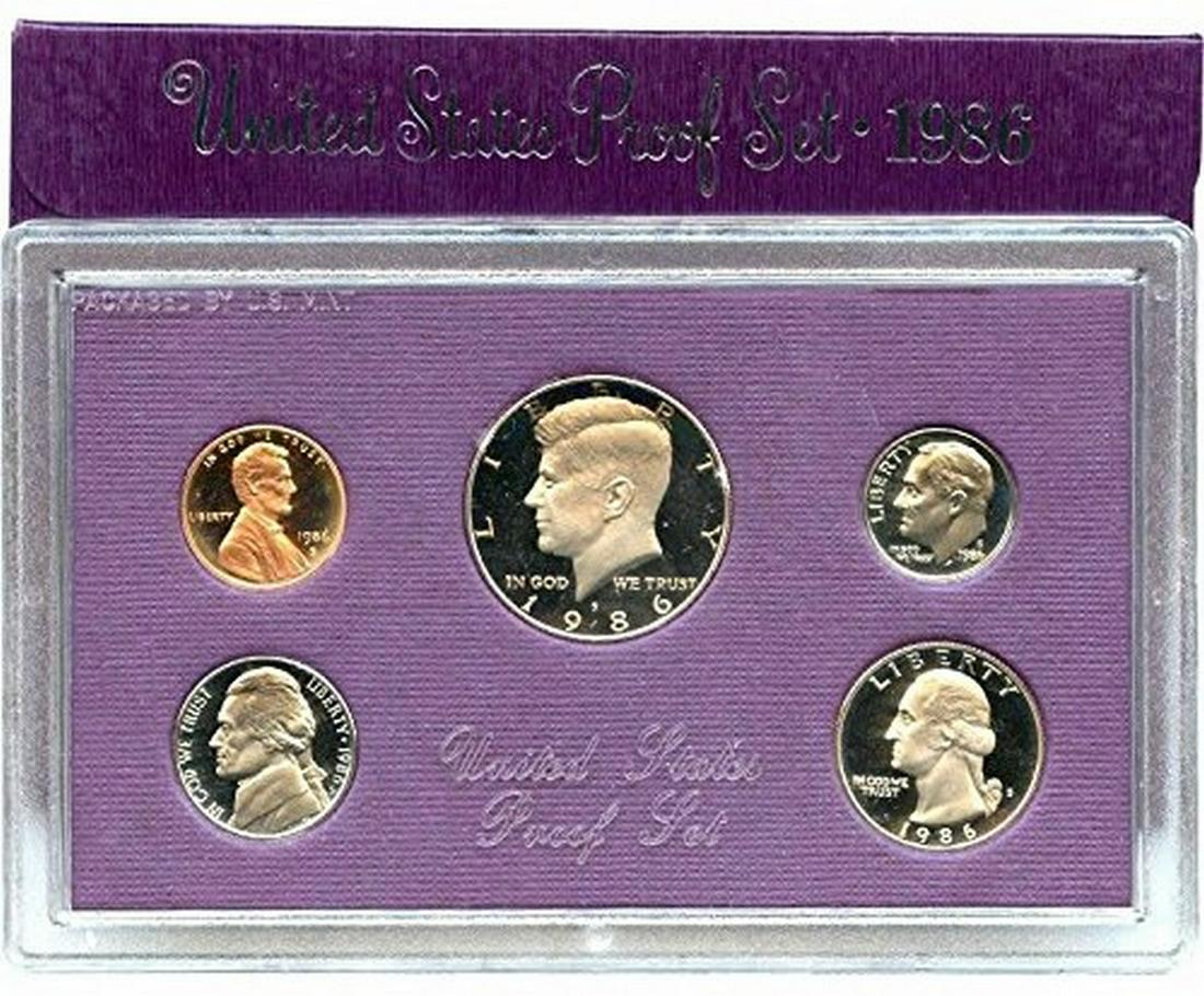 1986 S U.S. Mint Proof Set in Original Government (1 of 1)