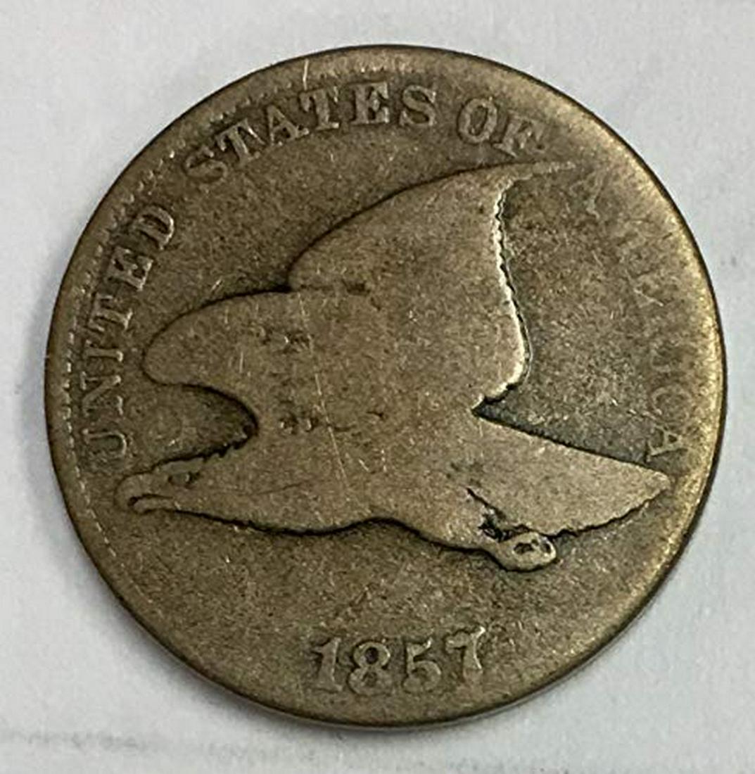1857 Flying Eagle Penny 1c Good (1 of 1)