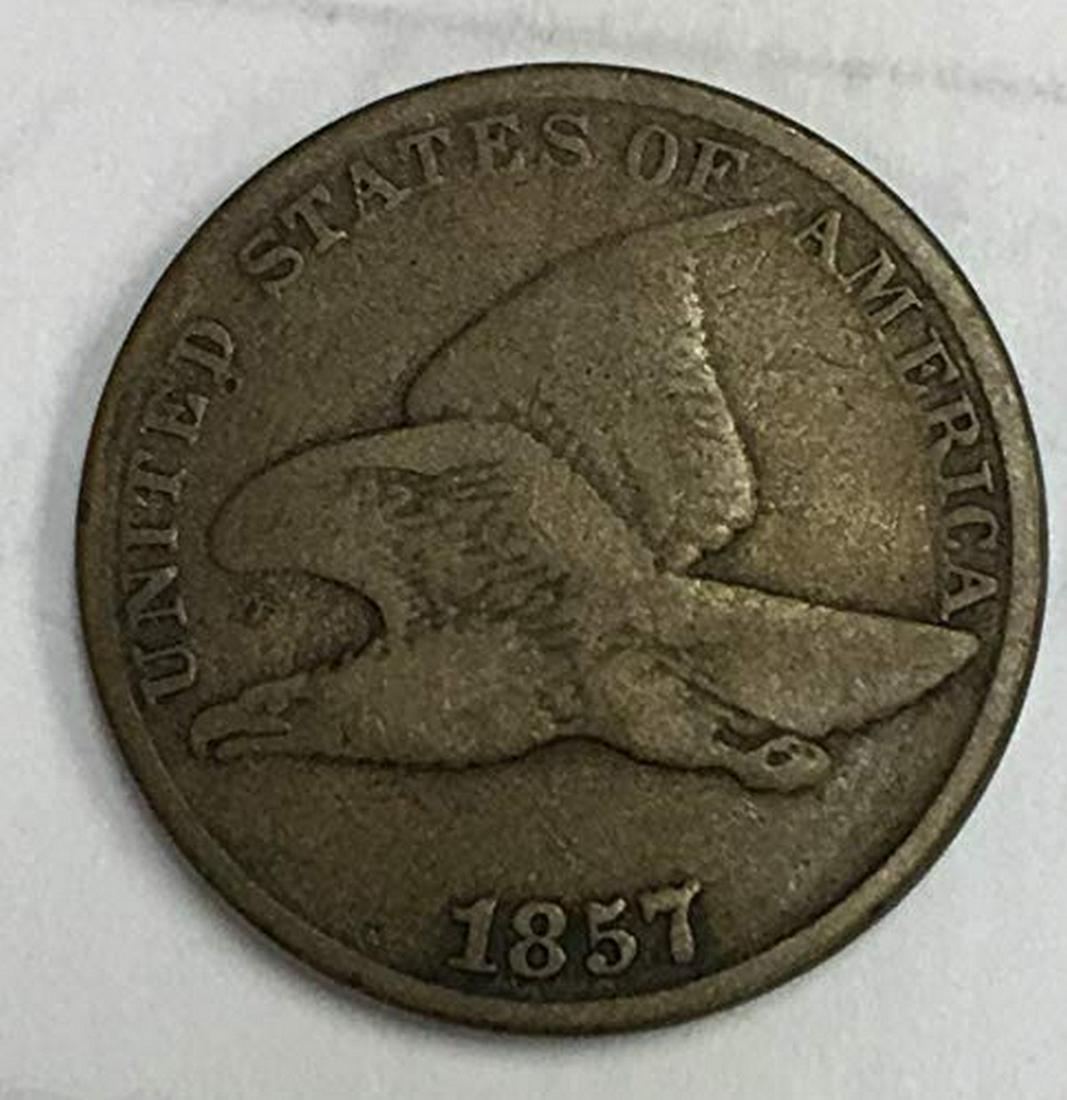 1857 Flying Eagle Penny 1c VG (1 of 1)