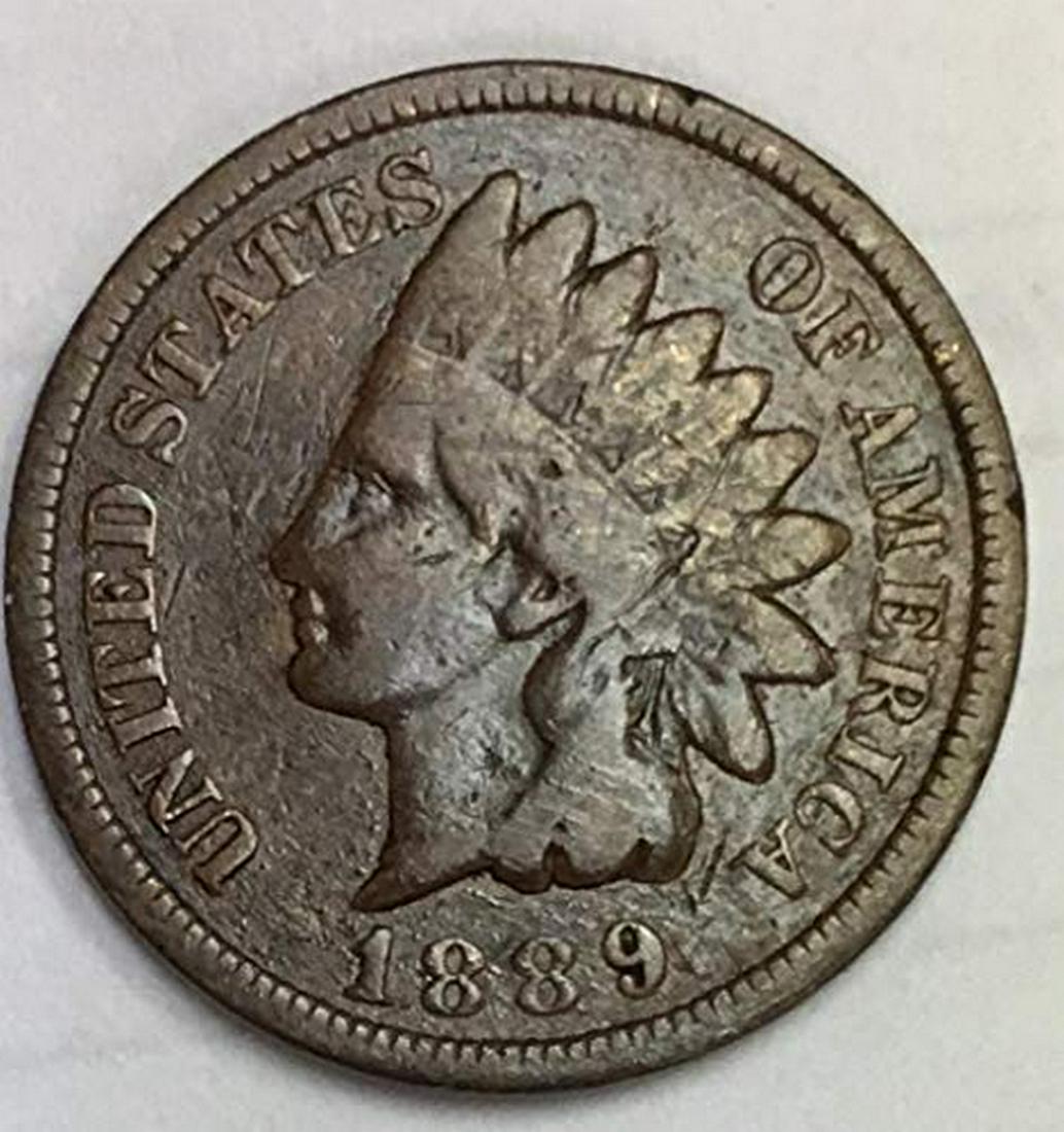 1889 Indian Head Cent 1c VG (1 of 1)