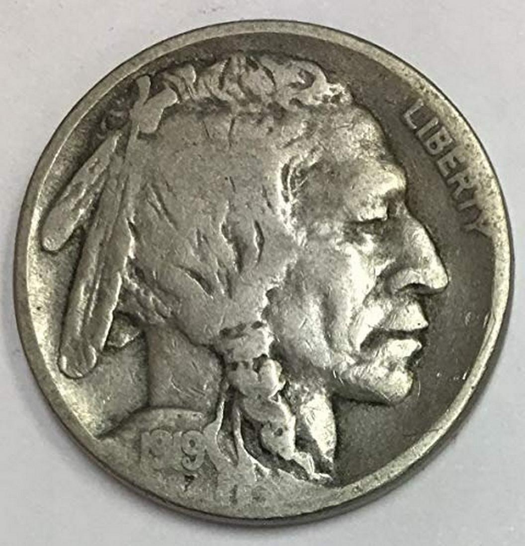 1919 D Indian Head or Buffalo Nickel Average Circulated (1 of 1)