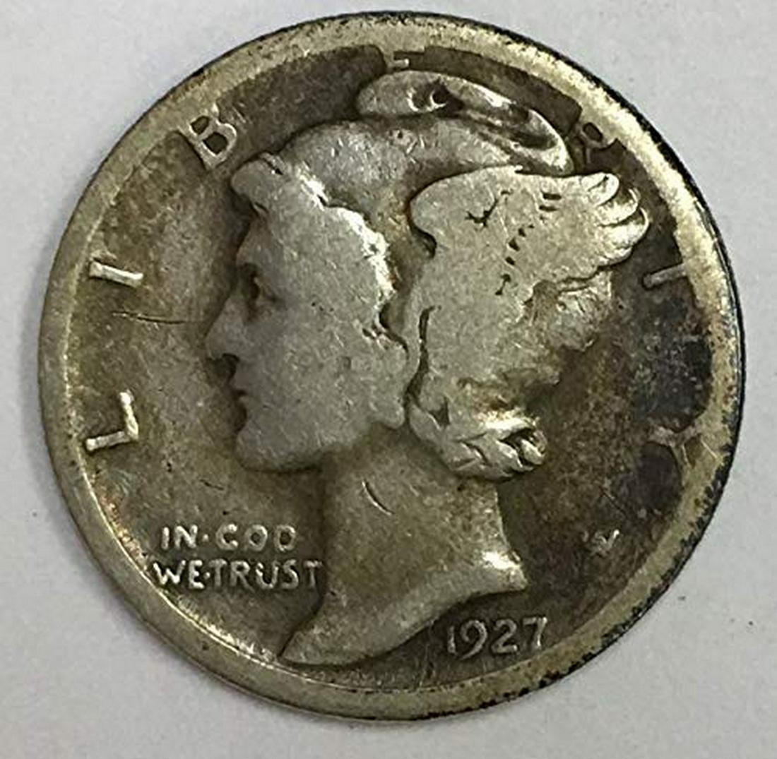 1927 S Mercury Dime 90% Silver 10c Average Circulated (1 of 1)