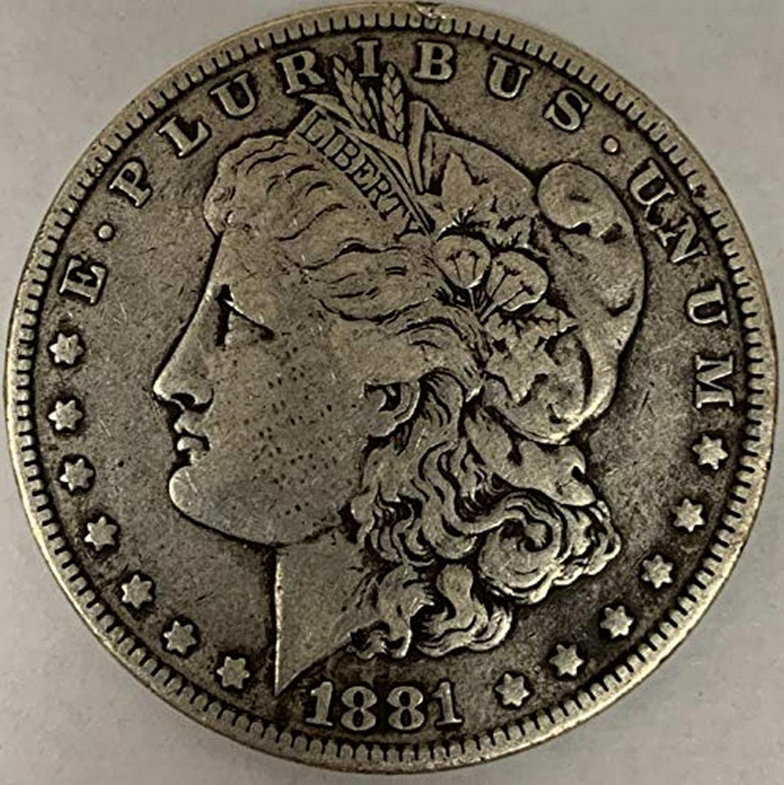 1881 P Morgan Silver Dollar Average Circulated $1 G-VG (1 of 1)