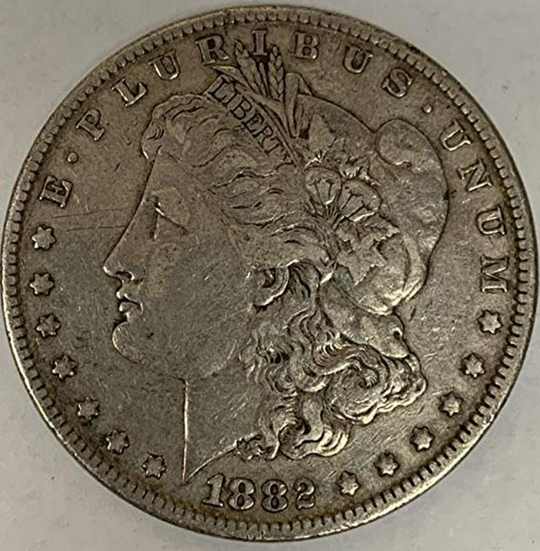 1882 P Morgan Silver Dollar Average Circulated $1 G-VG (1 of 1)