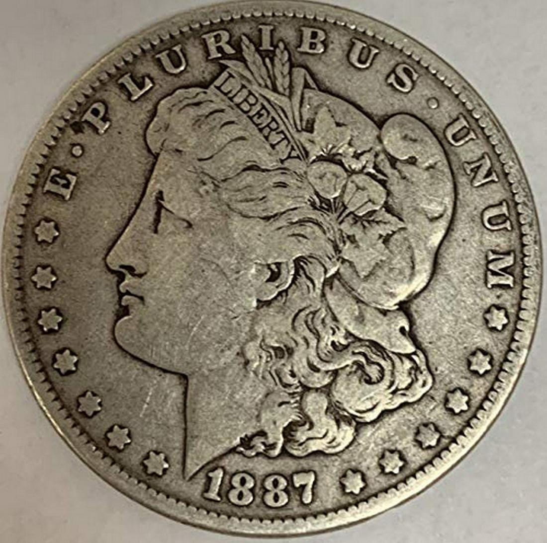 1887 P Morgan Silver Dollar Average Circulated $1 G-VG (1 of 1)