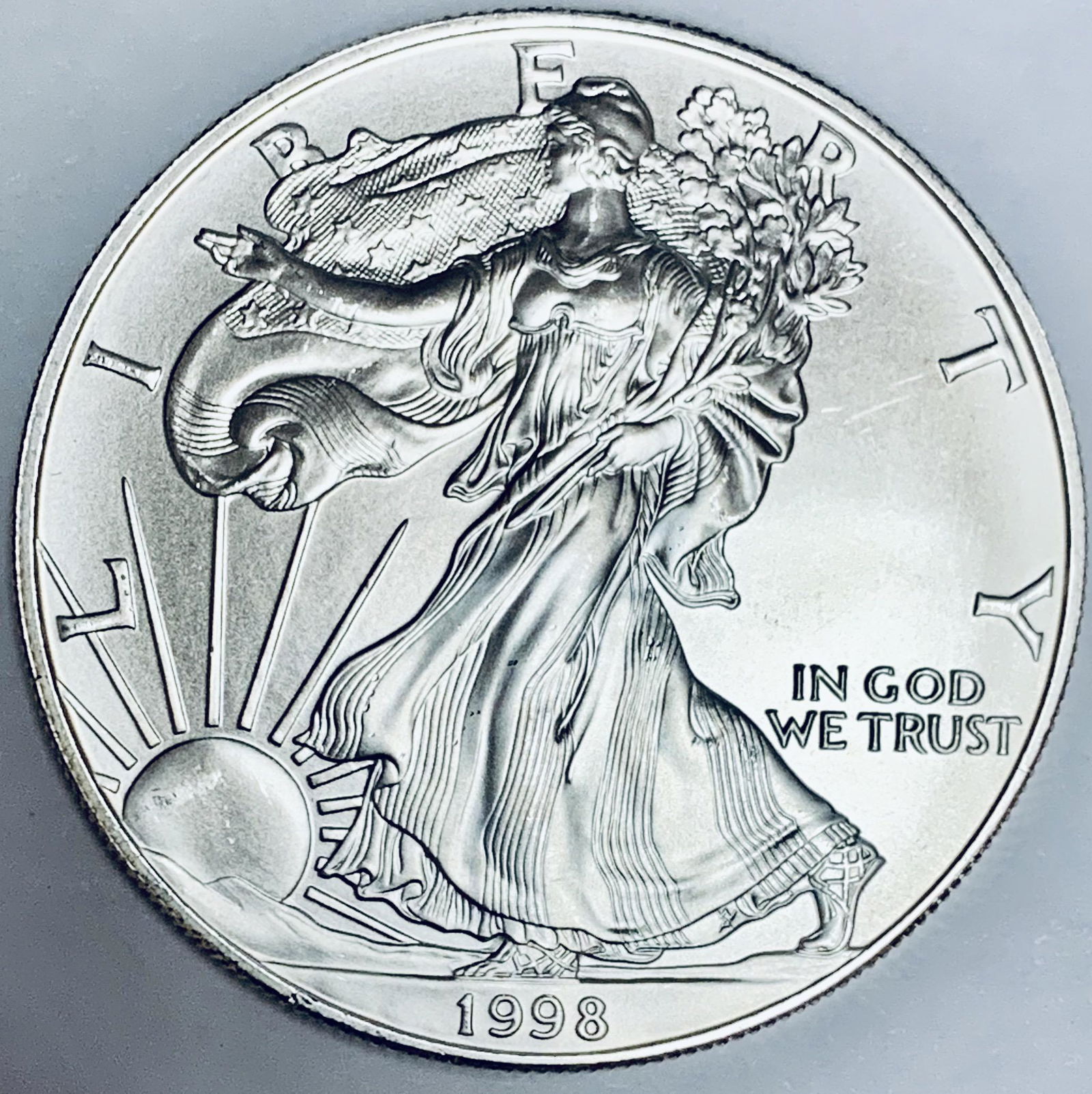 1998 $1 American Silver Eagle 1oz Fine Silver (1 of 2)