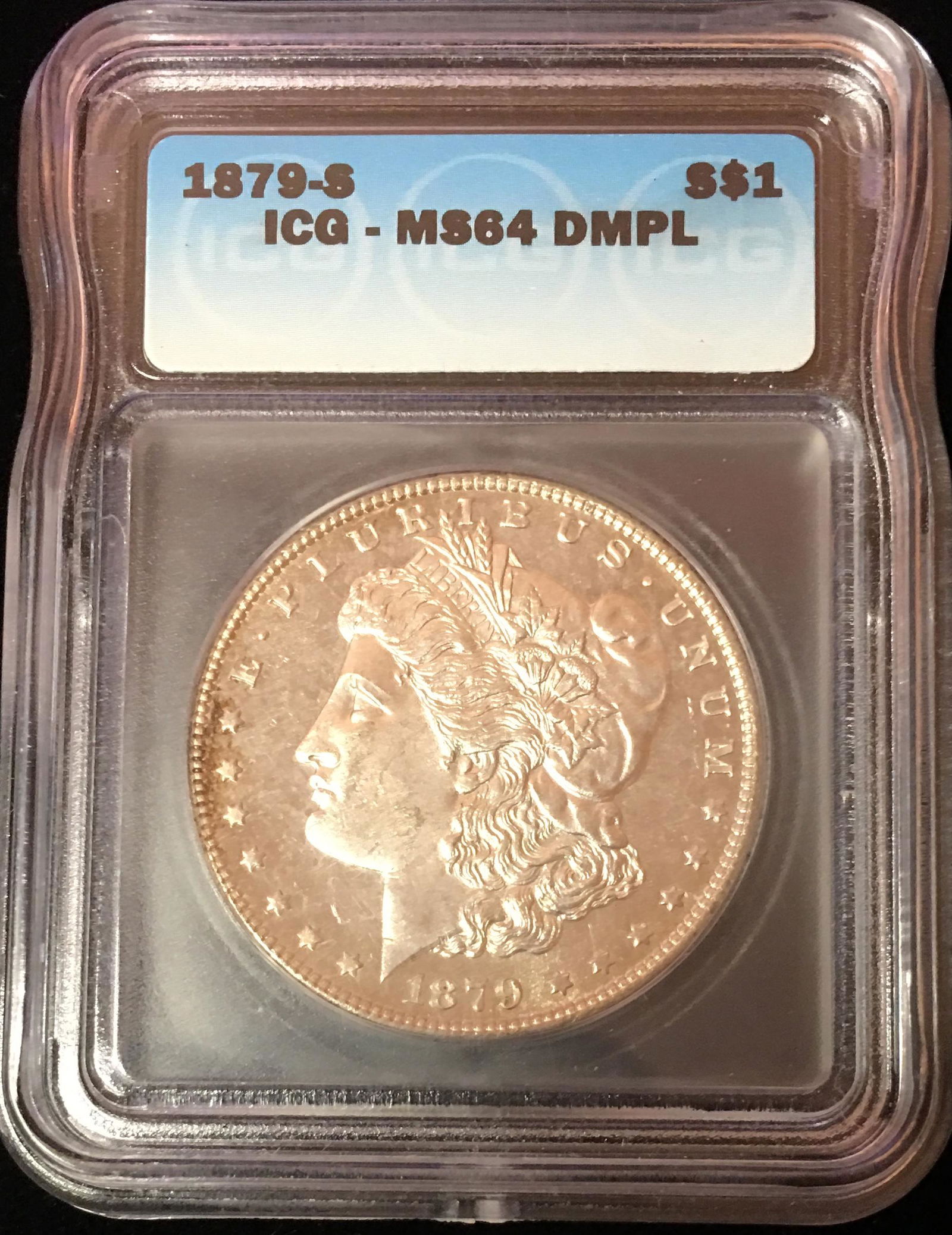 1879-S $1 Morgan Silver Dollar ICG MS64 DMPL (1 of 2)