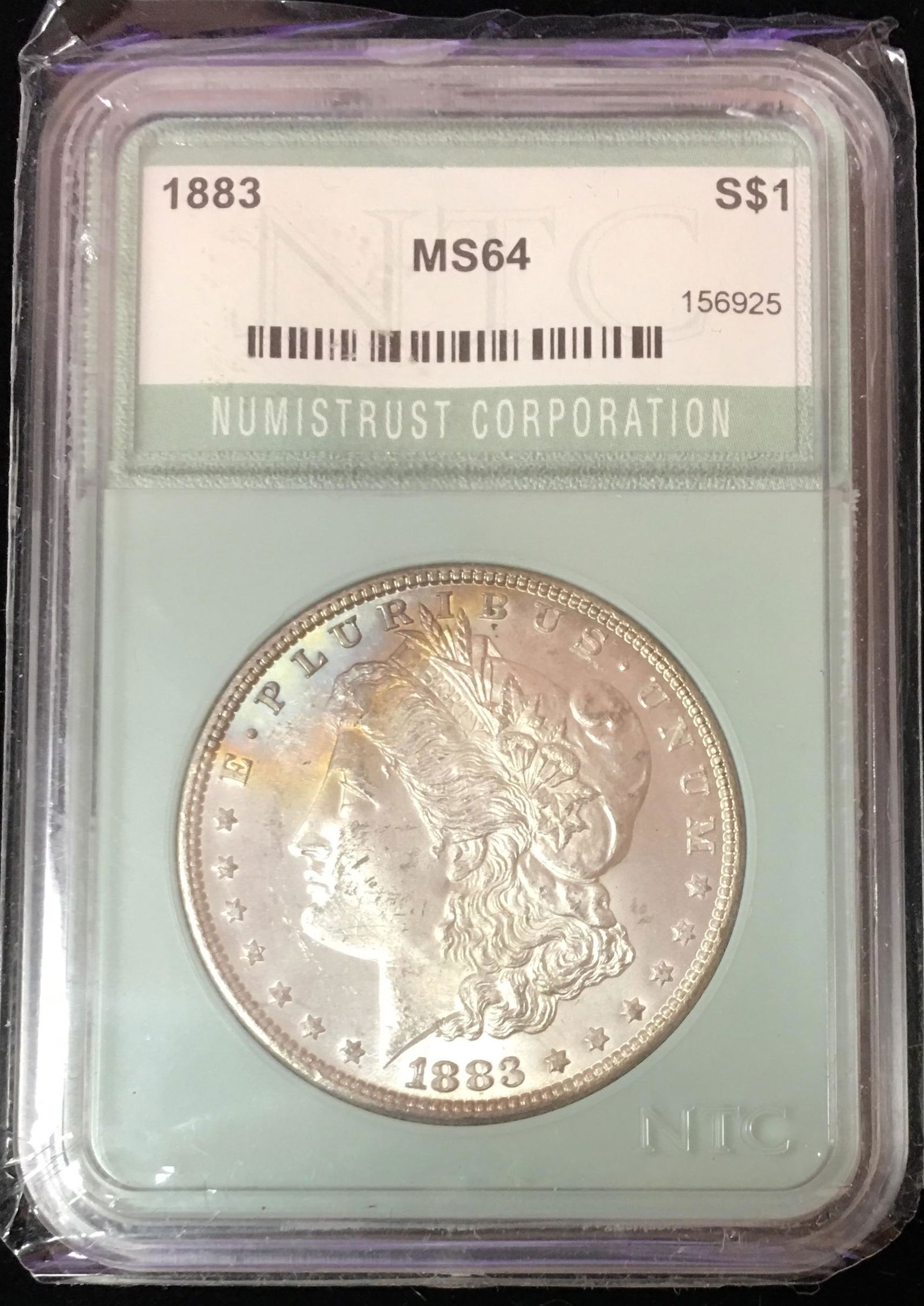 1883-P $1 Morgan Silver Dollar NTC MS64 Very Original (1 of 2)