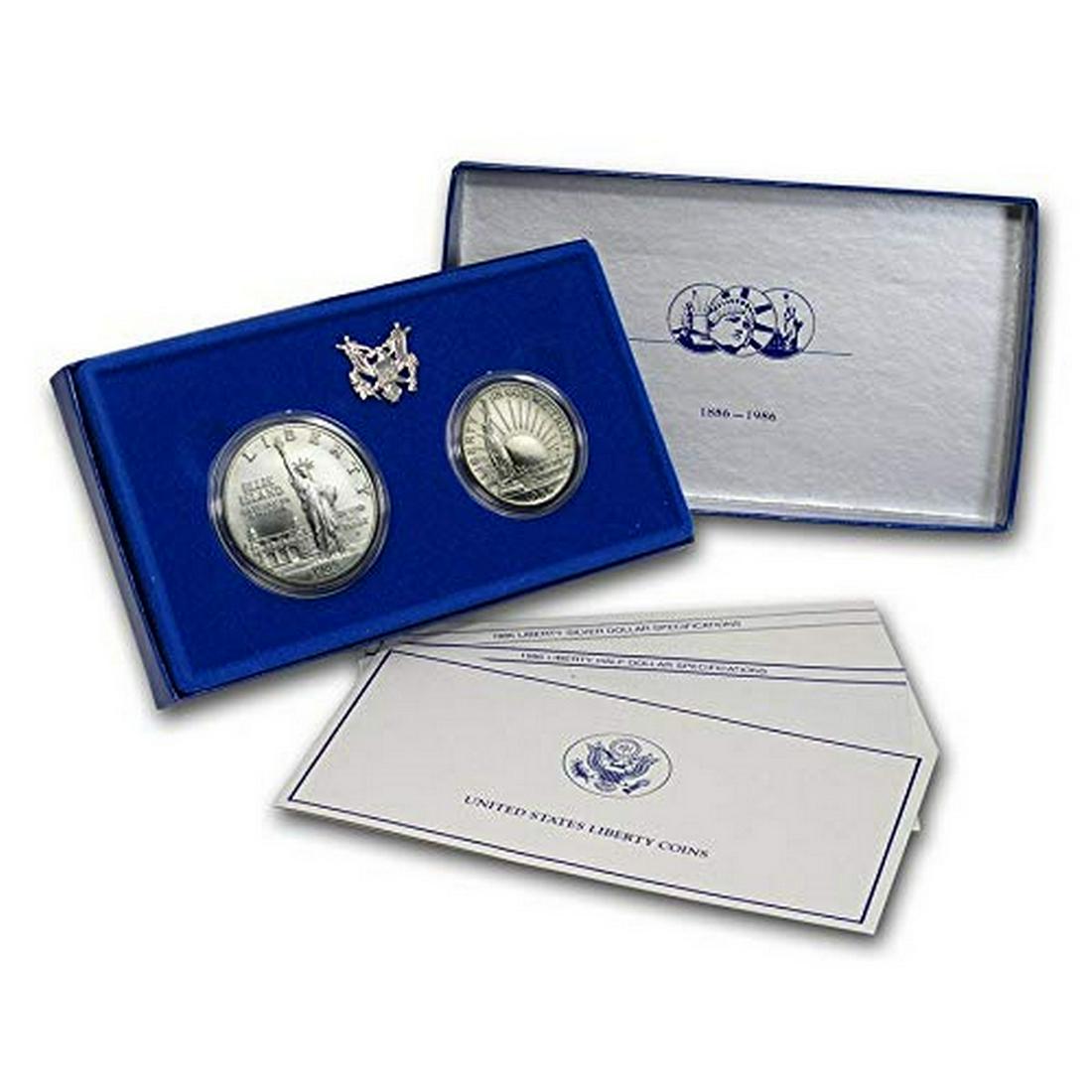 1986 $1 & 50c Statue of Liberty Commemorative Two-Coin (1 of 3)