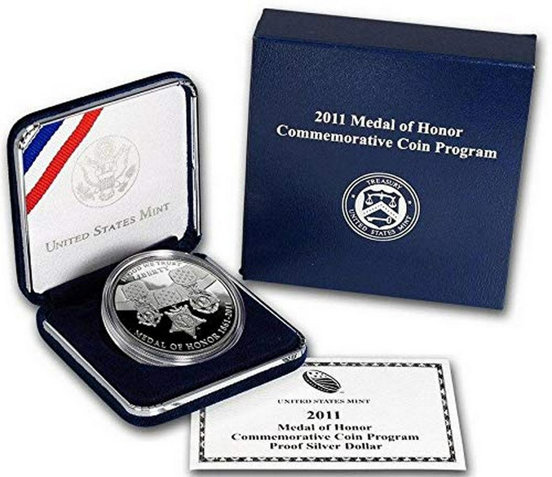 2011-P $1 Medal of Honor Commemorative Silver Dollar in (1 of 3)