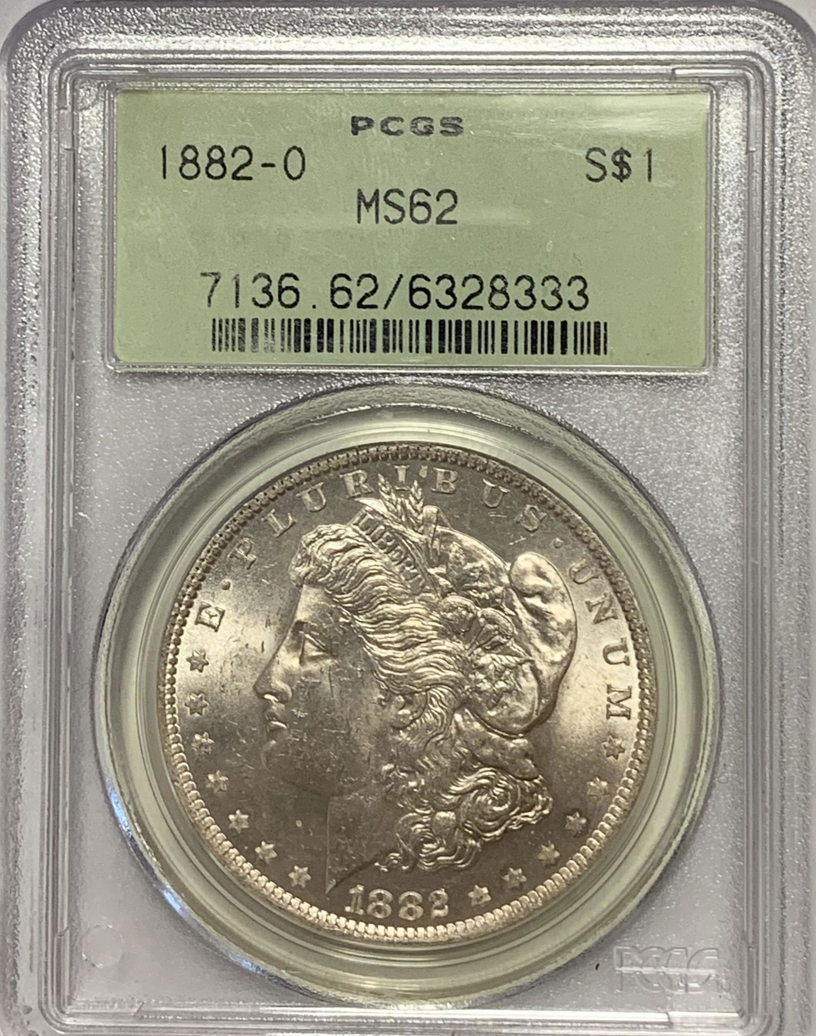 1882-O $1 Morgan Silver Dollar PCGS MS62 2nd Generation (1 of 4)
