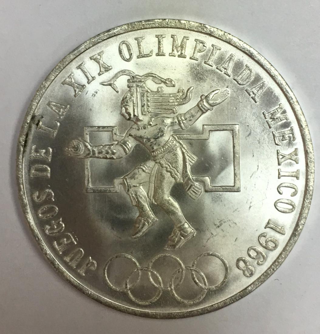 1968 Mo Mexico Summer Olympics Type I Silver 25 Pesos (1 of 2)