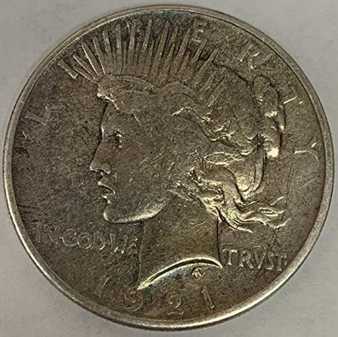 1921 P Peace Silver Dollar Average Circulated $1 F-VF (1 of 1)