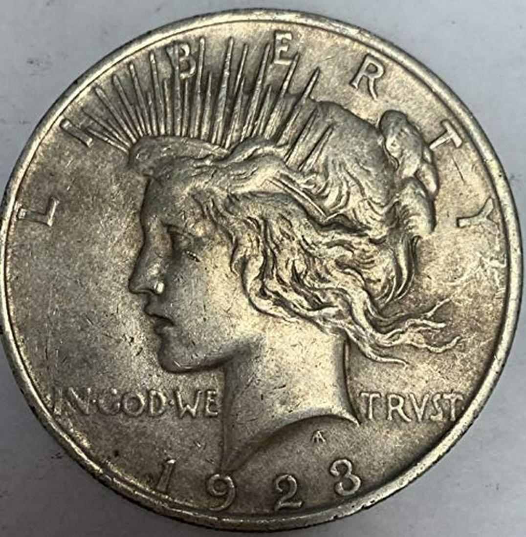 1923 P Peace Silver Dollar Average Circulated $1 VF-XF (1 of 1)
