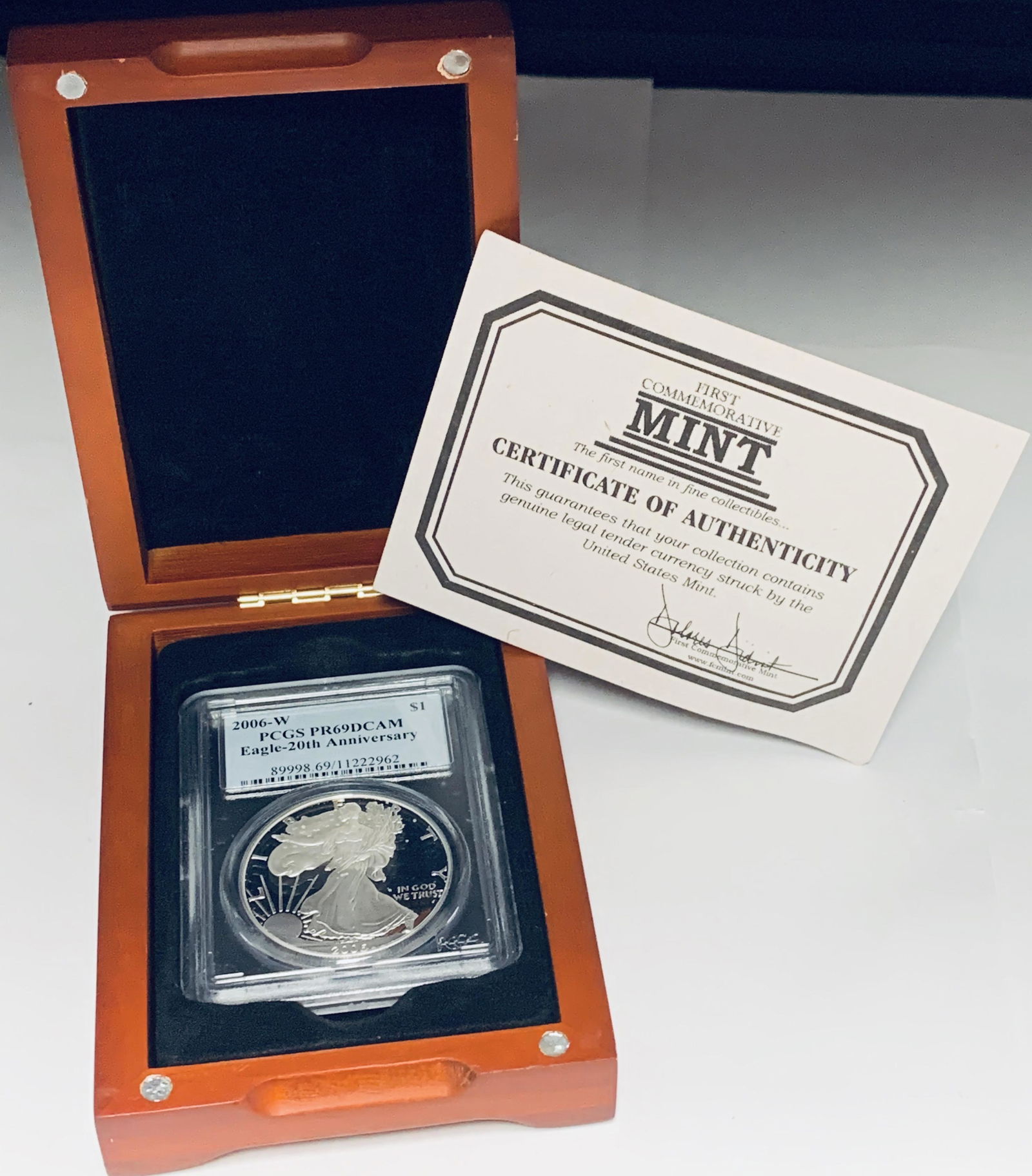 2006-W-$1 American Silver Eagle 20th Anniversary PCGS (1 of 4)