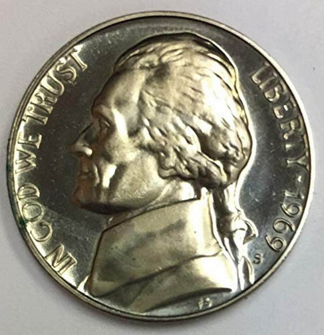 1969 S Jefferson Nickel Five-Cent Piece Proof (1 of 1)