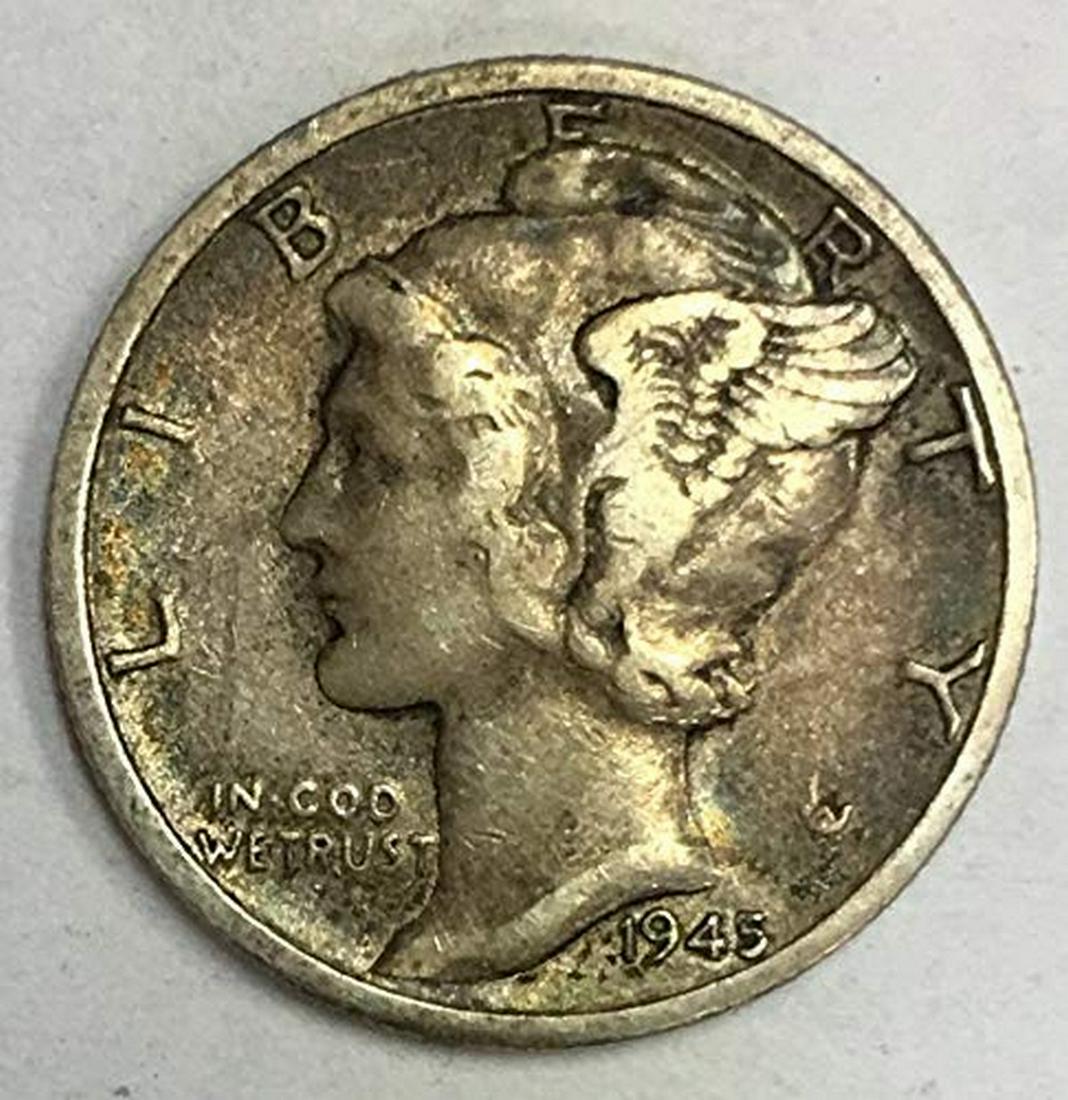 1945 D Mercury Dime 90% Silver 10c Fine (1 of 1)